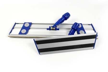 Staubwischhalter Alu. blau 110 cm